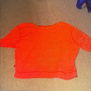 Women's Orange Knit Top
